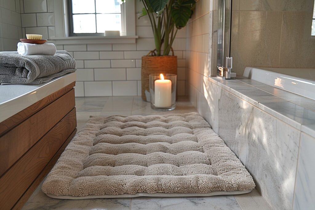Transformer une petite salle de bain avec un tapis de bain