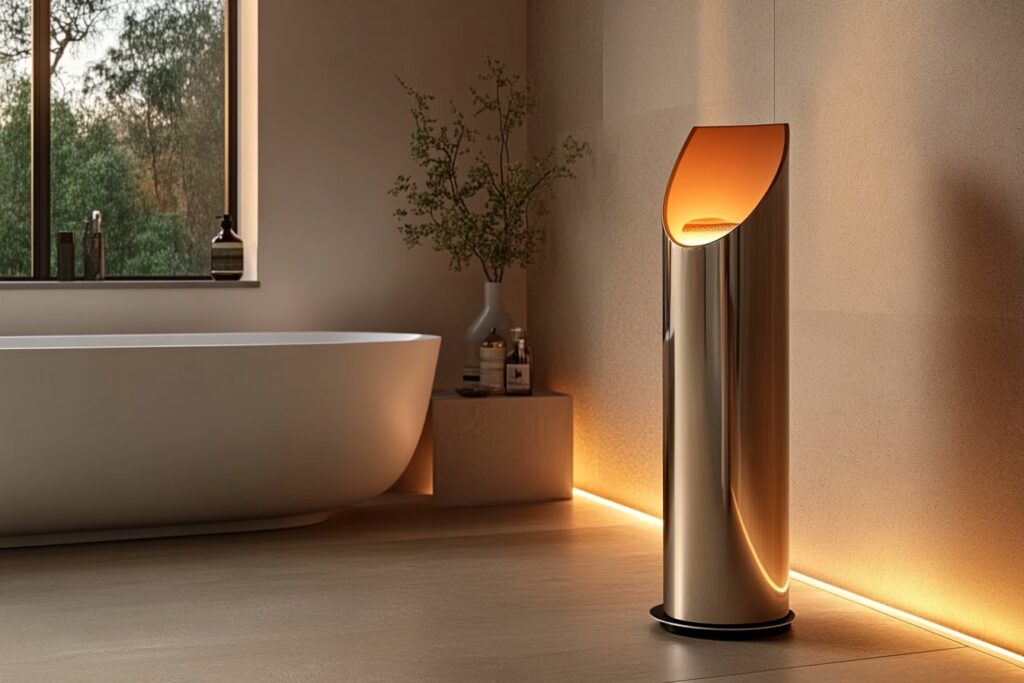 Porte-papier toilette sur pied : design et praticité réunis