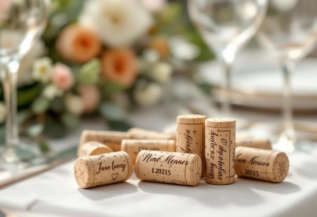 Bouchons de vin personnalisés : la touche qui sublime un mariage unique